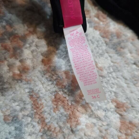 Victoria Secret Swim Bikini Top Black Confetti Ruffle Strapless Bikini Top - 36C - Picture 6 of 6